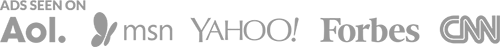 Ads seen on AOL, MSN, Yahoo, Forbes, and CNN